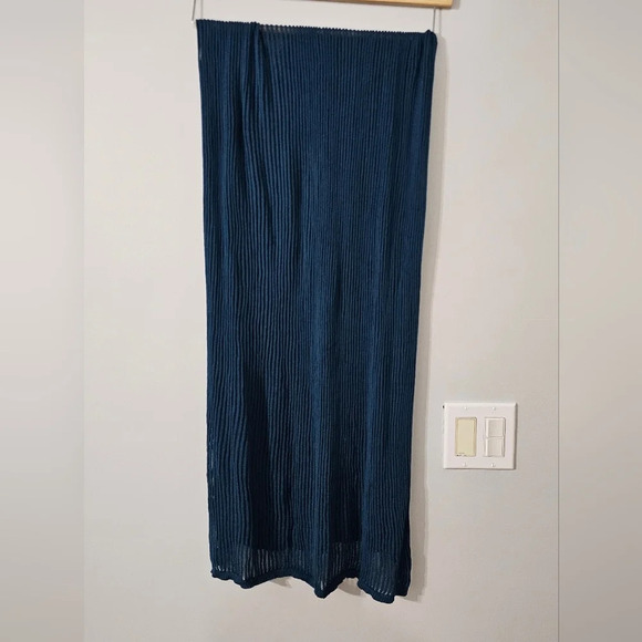 Women's Oblong Travel Wrap Scarf in Teal- A New Day, One Size - Picture 6 of 6